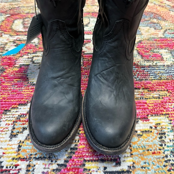 Lane Plain Jane Bootie Shorty Distressed Black New - Picture 9 of 12